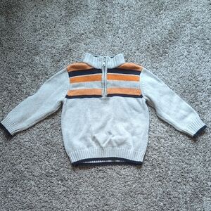 Striped Half-Zip Sweater